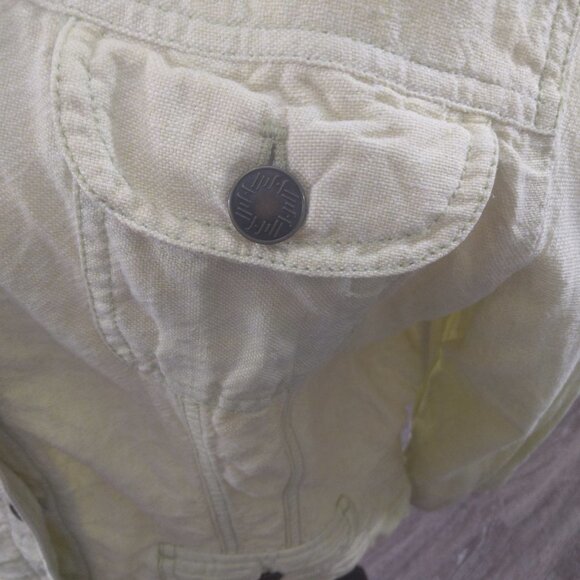 J Jill Light Lime Green Linen Jacket Size Large - Picture 6 of 9